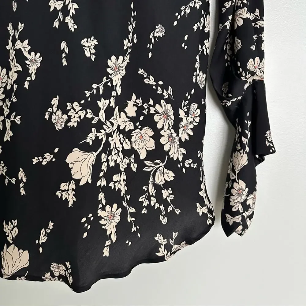 Free People Revolve Aries Long Sleeve Floral Printed Open Back Mini Dress